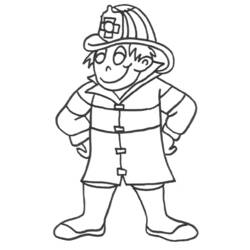 Dessin à colorier: Pompier (Métiers et Professions) #105611 - Coloriages à Imprimer Gratuits