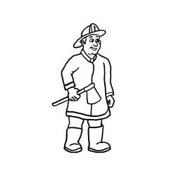 Dessin à colorier: Pompier (Métiers et Professions) #105706 - Coloriages à Imprimer Gratuits