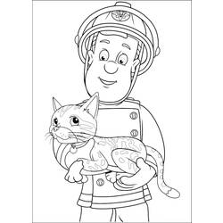 Dessin à colorier: Pompier (Métiers et Professions) #105729 - Coloriages à imprimer