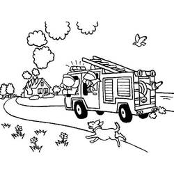 Dessin à colorier: Pompier (Métiers et Professions) #105747 - Coloriages à imprimer