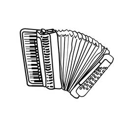 Dessin à colorier: Accordéon (Musique) #176857 - Coloriages à Imprimer Gratuits