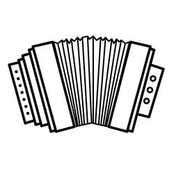 Dessin à colorier: Accordéon (Musique) #176859 - Coloriages à Imprimer Gratuits