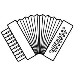 Dessin à colorier: Accordéon (Musique) #176861 - Coloriages à Imprimer Gratuits