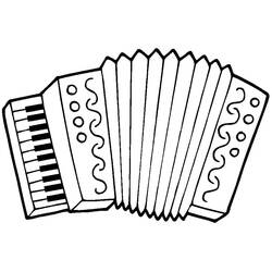 Dessin à colorier: Accordéon (Musique) #176862 - Coloriages à Imprimer Gratuits
