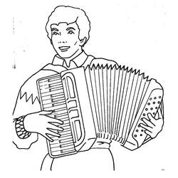 Dessin à colorier: Accordéon (Musique) #176863 - Coloriages à Imprimer Gratuits