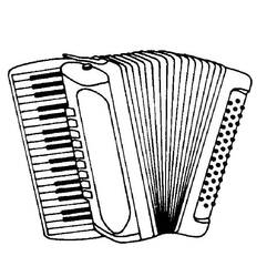 Dessin à colorier: Accordéon (Musique) #176866 - Coloriages à Imprimer Gratuits