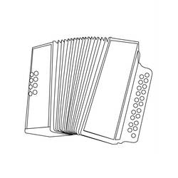 Dessin à colorier: Accordéon (Musique) #176868 - Coloriages à Imprimer Gratuits