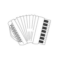 Dessin à colorier: Accordéon (Musique) #176871 - Coloriages à Imprimer Gratuits