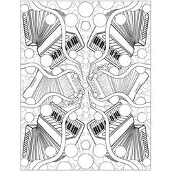 Dessin à colorier: Accordéon (Musique) #176872 - Coloriages à Imprimer Gratuits