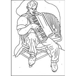 Dessin à colorier: Accordéon (Musique) #176875 - Coloriages à Imprimer Gratuits