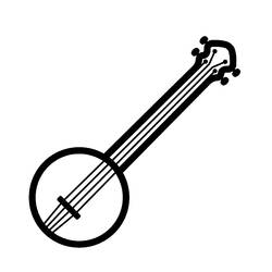 Dessin à colorier: Banjo (Musique) #176948 - Coloriages à Imprimer Gratuits