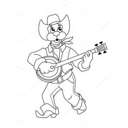 Dessin à colorier: Banjo (Musique) #176949 - Coloriages à Imprimer Gratuits