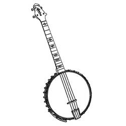 Dessin à colorier: Banjo (Musique) #176952 - Coloriages à Imprimer Gratuits