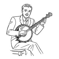 Dessin à colorier: Banjo (Musique) #176954 - Coloriages à Imprimer Gratuits