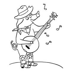 Dessin à colorier: Banjo (Musique) #176955 - Coloriages à Imprimer Gratuits