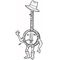 Dessin à colorier: Banjo (Musique) #176959 - Coloriages à Imprimer Gratuits
