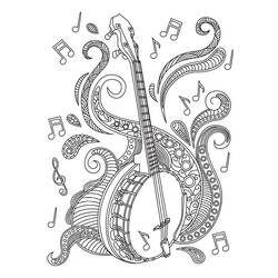 Dessin à colorier: Banjo (Musique) #176960 - Coloriages à Imprimer Gratuits
