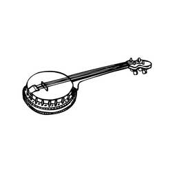Dessin à colorier: Banjo (Musique) #176962 - Coloriages à Imprimer Gratuits