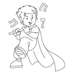 Dessin à colorier: Flûte (Musique) #173435 - Coloriages à Imprimer Gratuits