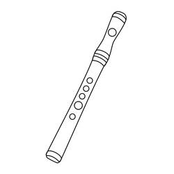 Dessin à colorier: Flûte (Musique) #173466 - Coloriages à Imprimer Gratuits