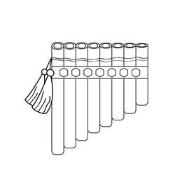 Dessin à colorier: Flûte (Musique) #173467 - Coloriages à Imprimer Gratuits