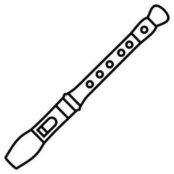Dessin à colorier: Flûte (Musique) #173470 - Coloriages à Imprimer Gratuits