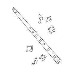 Dessin à colorier: Flûte (Musique) #173471 - Coloriages à Imprimer Gratuits