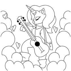 Dessin à colorier: Guitare (Musique) #173113 - Coloriages à Imprimer Gratuits