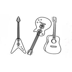 Dessin à colorier: Guitare (Musique) #173115 - Coloriages à Imprimer Gratuits