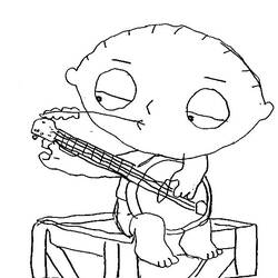 Dessin à colorier: Guitare (Musique) #173120 - Coloriages à Imprimer Gratuits