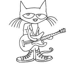 Dessin à colorier: Guitare (Musique) #173133 - Coloriages à Imprimer Gratuits
