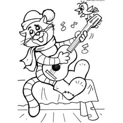 Dessin à colorier: Guitare (Musique) #173136 - Coloriages à Imprimer Gratuits