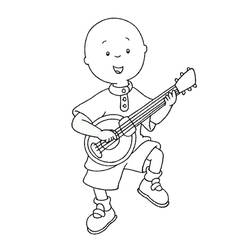 Coloriage Guitare (Musique) #173149 à imprimer et colorier