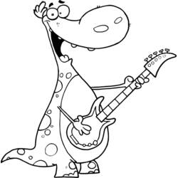 Dessin à colorier: Guitare (Musique) #173154 - Coloriages à Imprimer Gratuits