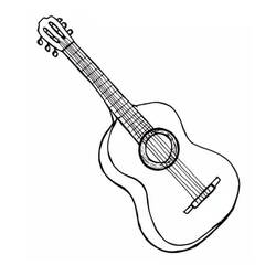 Dessin à colorier: Guitare (Musique) #173169 - Coloriages à Imprimer Gratuits