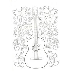 Dessin à colorier: Guitare (Musique) #173188 - Coloriages à Imprimer Gratuits
