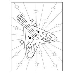 Coloriage Guitare (Musique) #173190 à imprimer et colorier