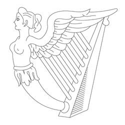Dessin à colorier: Harpe (Musique) #176967 - Coloriages à Imprimer Gratuits