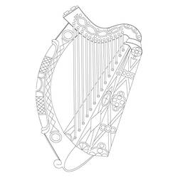 Dessin à colorier: Harpe (Musique) #176972 - Coloriages à Imprimer Gratuits