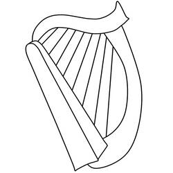 Dessin à colorier: Harpe (Musique) #176973 - Coloriages à Imprimer Gratuits