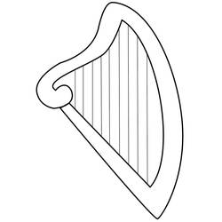 Dessin à colorier: Harpe (Musique) #176974 - Coloriages à Imprimer Gratuits