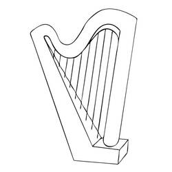 Dessin à colorier: Harpe (Musique) #176977 - Coloriages à Imprimer Gratuits