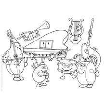Dessin à colorier: Instruments de musique (Musique) #167115 - Coloriages à Imprimer Gratuits