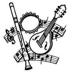 Dessin à colorier: Instruments de musique (Musique) #167139 - Coloriages à Imprimer Gratuits