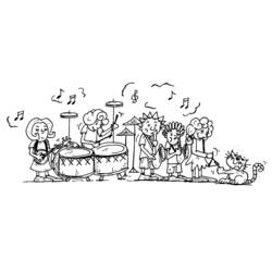 Dessin à colorier: Instruments de musique (Musique) #167307 - Coloriages à Imprimer Gratuits
