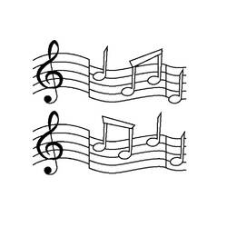 Dessin à colorier: Notes de Musique (Musique) #176891 - Coloriages à Imprimer Gratuits