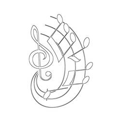 Dessin à colorier: Notes de Musique (Musique) #176892 - Coloriages à Imprimer Gratuits