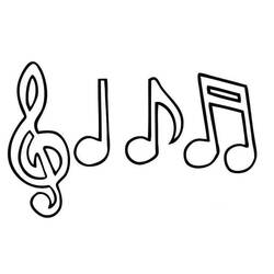 Dessin à colorier: Notes de Musique (Musique) #176895 - Coloriages à Imprimer Gratuits