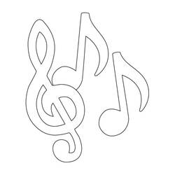 Dessin à colorier: Notes de Musique (Musique) #176898 - Coloriages à Imprimer Gratuits