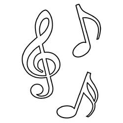 Dessin à colorier: Notes de Musique (Musique) #218752 - Coloriages à Imprimer Gratuits
